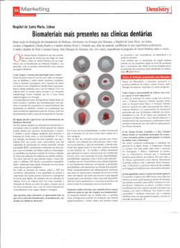 Biomateriais mais presentes nas cl&iacute;nicas dent&aacute;rias