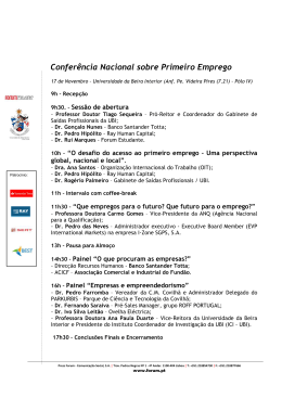 (programa CNPE 17 Nov Covilhã) - Universidade da Beira Interior