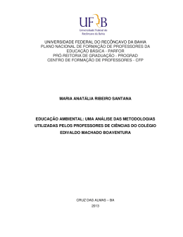 EDUCAÇÃO AMBIENTAL UMA ANÁLISE DAS