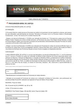 Di&aacute;rio oficial do dia 11/05/2012 PROCURADOR