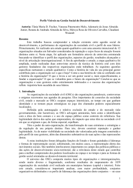 1 Perfis Vis&iacute;veis na Gest&atilde;o Social do Desenvolvimento