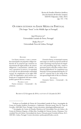 [The longer &ldquo;forais&rdquo; in the Middle Ages in Portugal