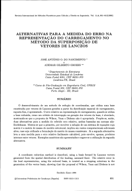 ALTERNATIVAS PARA A MEDIDA DO ERRO NA