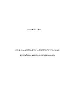 Geovan Farias de Lira MEDIDAS SOCIOEDUCATIVAS A