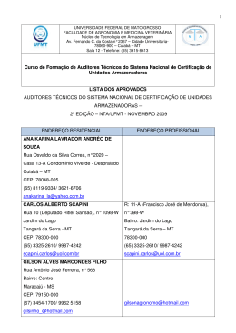 1 Curso de Forma&ccedil;&atilde;o de Auditores T&eacute;cnicos do Sistema Nacional