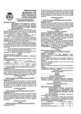 PREFEITURA MUNICIPAL DE S&Atilde;O GON&Ccedil;ALO ATOS OFICIAIS