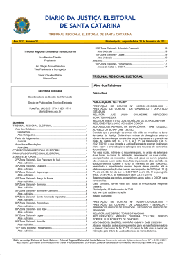 di&aacute;rio da justi&ccedil;a eleitoral de santa catarina