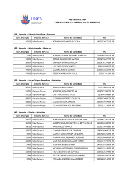3&ordf; chamada UNEB 2014