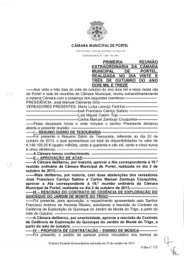 PRIMEIRA RguNiÃo - Câmara Municipal de Portel