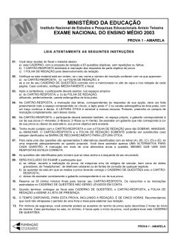 Prova ENEM 2003
