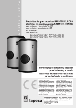 Dep&oacute;sitos de gran capacidad MASTER EUROPA Dep&oacute;sitos