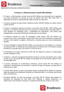 Informe Semanal de Investimentos Setoriais