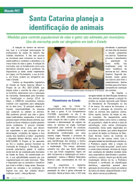 Santa Catarina planeja a identificação de animais