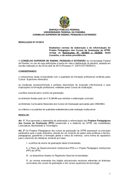 resolução nº 07/2010 - Universidade Federal da Paraíba