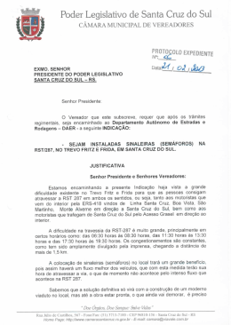 Indica&ccedil;&atilde;o 06-20131 - C&acirc;mara de Vereadores de Santa Cruz
