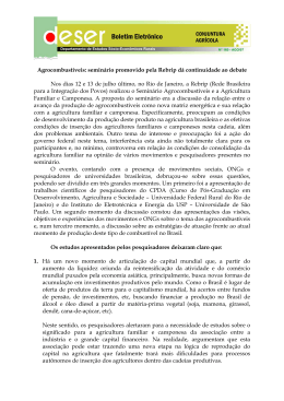 Agrocombust&iacute;veis: semin&aacute;rio promovido pela Rebrip d&aacute;