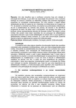 Alfabetiza&ccedil;&atilde;o Midi&aacute;tica na Escola