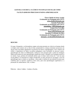 LEITURA E ESCRITA: O L&Uacute;DICO NO ESPA&Ccedil;O ESCOLAR COMO