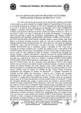 Ata do Resultado Final - Conselho Federal de Fonoaudiologia