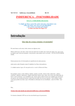 Indiferença e Insensibilidade