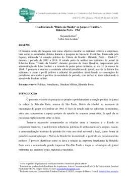 &ldquo;Di&aacute;rio da Manh&atilde;&rdquo; no Golpe civil
