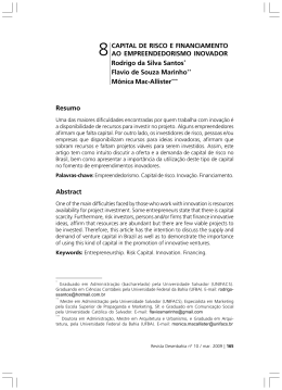 Resumo Abstract 8CAPITAL DE RISCO E
