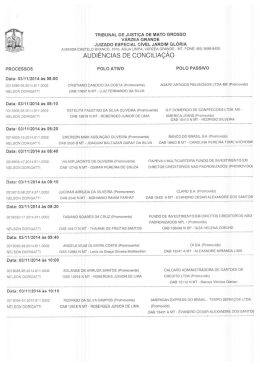 AUDI&Ecirc;NCIAS DE coNcILIA&Ccedil;&Agrave;o