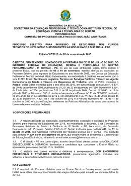 Edital - Cead - IF Sertão-PE