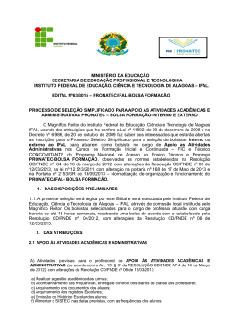edital nº63/3015 - Instituto Federal de Alagoas