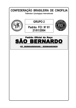 SÃO BERNARDO - Confederação Brasileira de Cinofilia