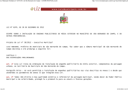 Lei Municipal Ordin&aacute;ria n&ordm; 6245/2012 de S&atilde;o Bernardo - SEPEX-SP