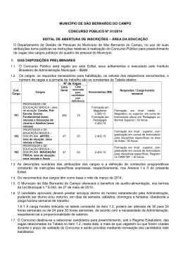 Edital de Abertura