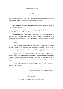 Veja a íntegra do decreto de São Bernardo do Campo