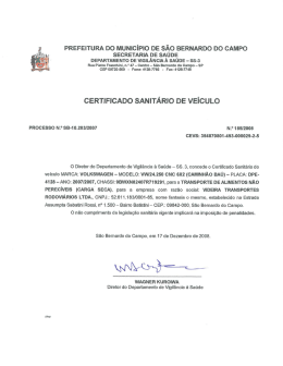 PREFEITURA Do MUNICÍPIO DE sÃo BERNARDO Do cAMPo