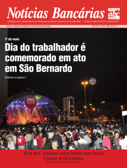 Dia do trabalhador &eacute; comemorado em ato em S&atilde;o Bernardo