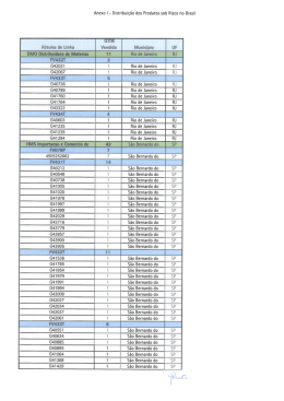 Bnexo i - Distribui&ccedil;&atilde;o dos Produtos sob Risco no Brasil OTDE