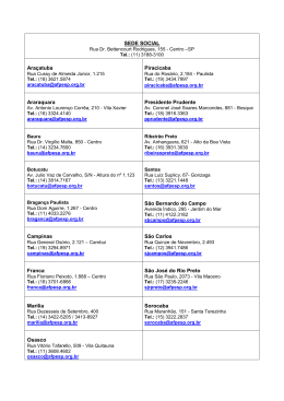 SEDE SOCIAL Ara&ccedil;atuba Piracicaba Araraquara