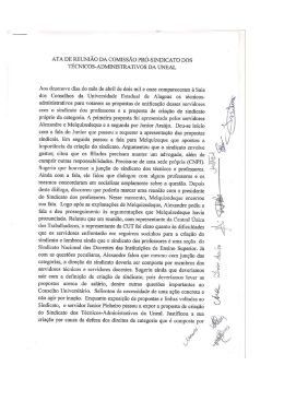 ATA DE REUNI&Atilde;O DA COMISS&Atilde;O PR&Oacute;-sIND&iacute;CATO Dos