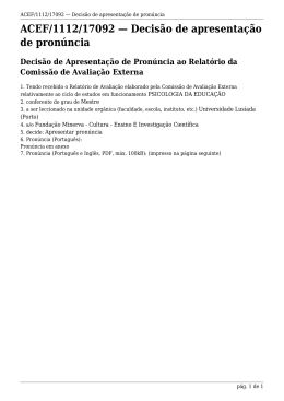 ACEF/1112/17092 Decis&atilde;o de apresenta&ccedil;&atilde;o de pron&uacute;ncia