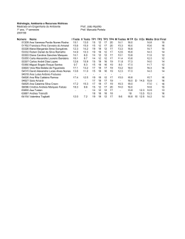 Resultados das avalia&ccedil;&otilde;es
