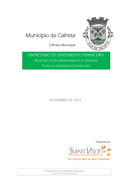 Estudo de Saneamento/Reequil&iacute;brio Financeiro