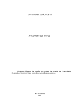 UNIVERSIDADE EST&Aacute;CIO DE S&Aacute; JOS&Eacute; CARLOS DOS SANTOS O