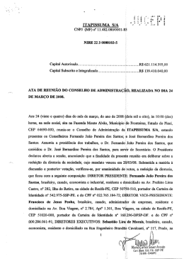 ITAPISSUMA s/A = =