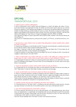 GPS FAQ TRANSPORTUGAL 2014