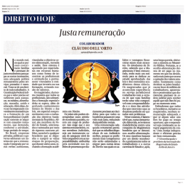 Justa remunera&ccedil;&atilde;o - Hoje em Dia - BH