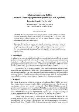 F&aacute;brica din&acirc;mica de dubl&ecirc;s: testando classes que possuem