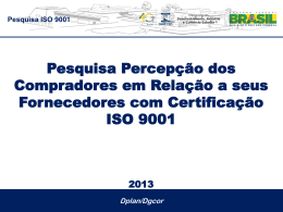 Pesquisa de Percepção ISO 9001