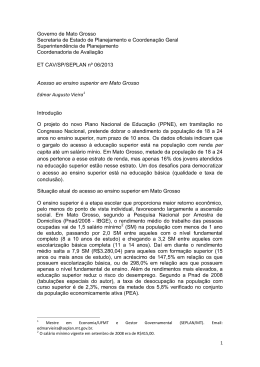 Acesso ao Ensino Superior - seplan