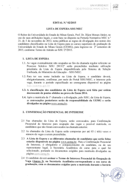 Edital de Lista de espera - Intranet
