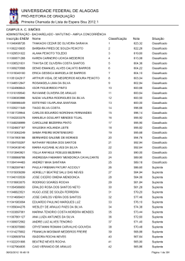 1a Chamada Da Lista De Espera Sisu 2012.1